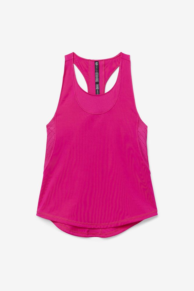 Fila Tank Top Uplift Textured Racerback Womens Pink - India QDY-463705